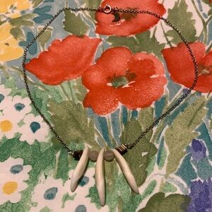 Rose Quartz Wolf Tooth Necklace